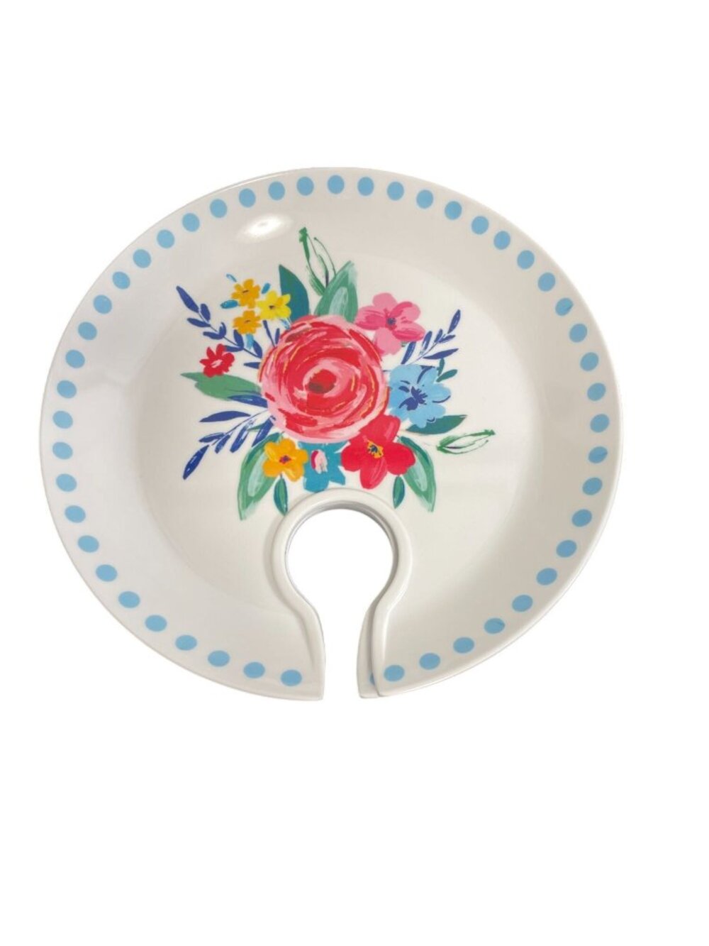 Pioneer Woman Melamine Mingling Board Plates Set 4 Wine Glass Holder Floral